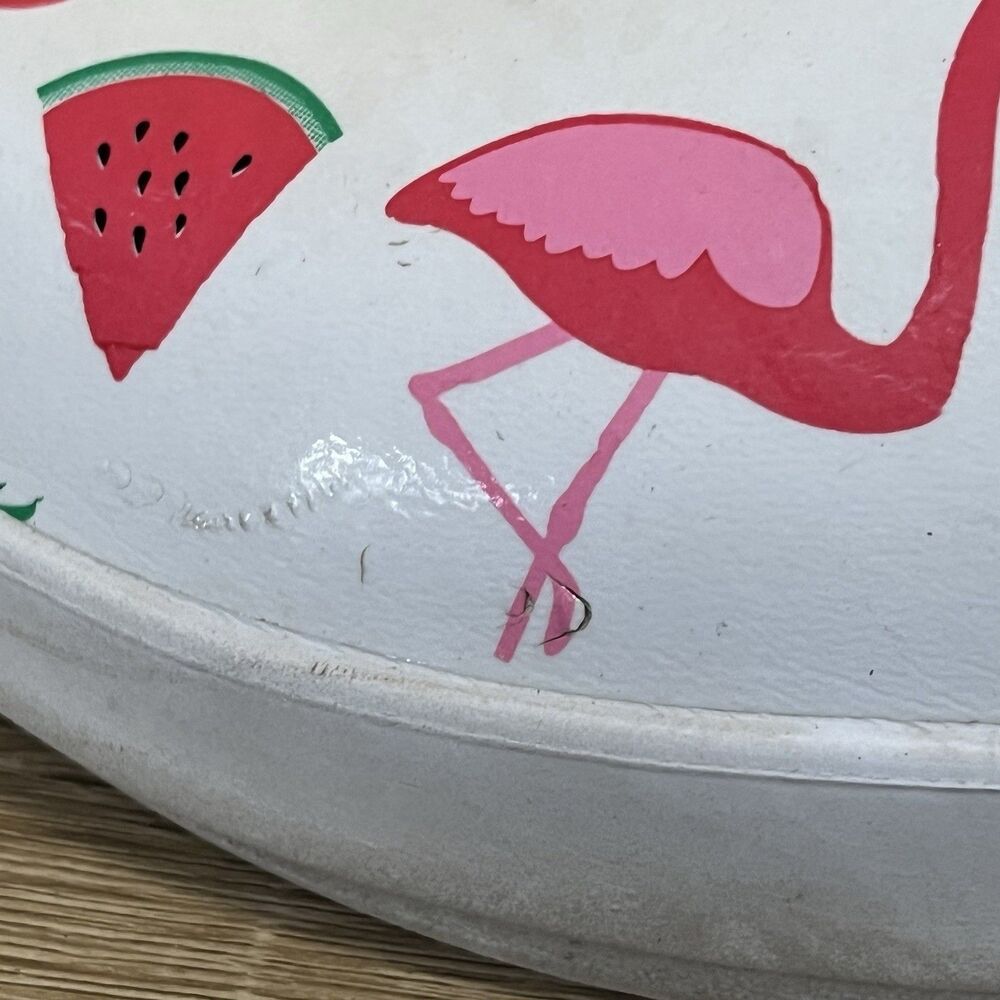 Oofos OOcloog White Pink Flamingo Fruit Recovery Shoe Clog Women’s Size 7 - Picture 6 of 6